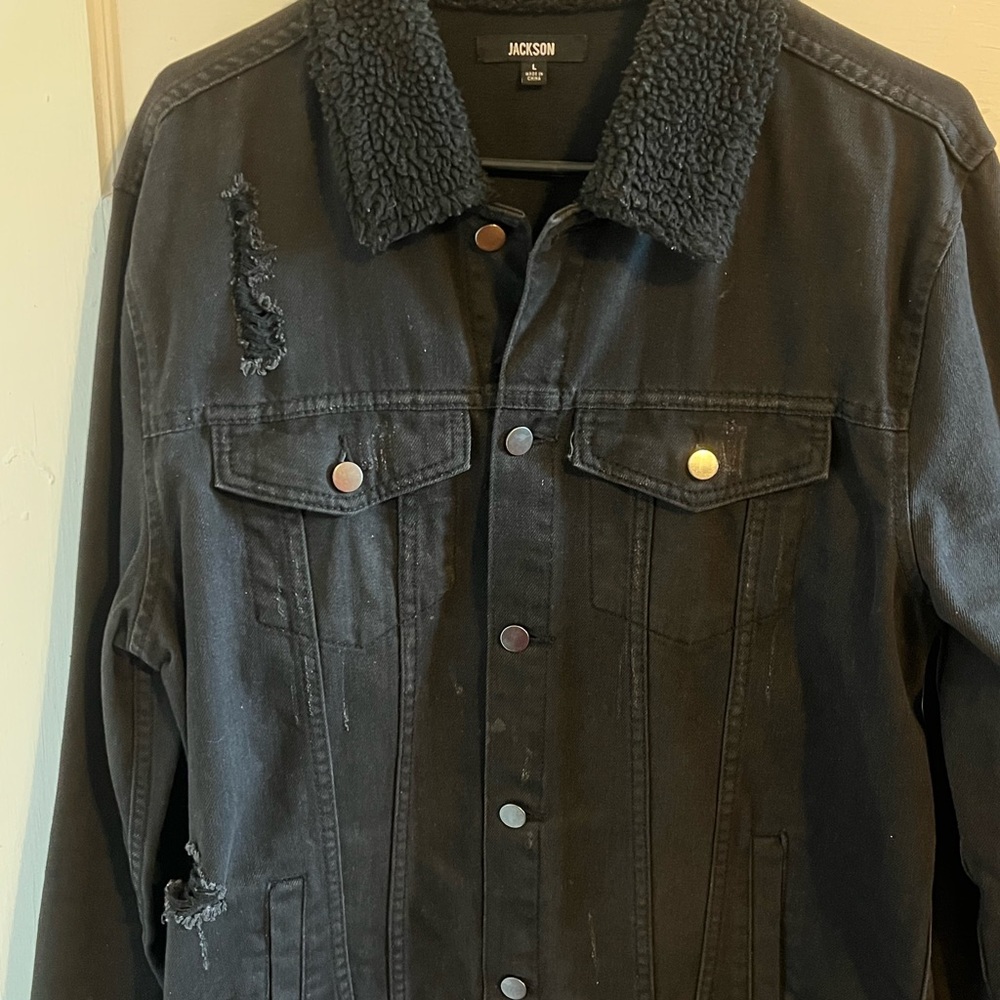 Black on black Jean Jacket